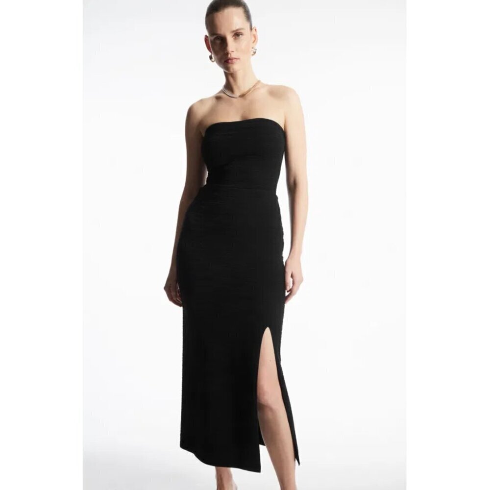 COS Textured Pencil Skirt In Black XS - Picture 3 of 8